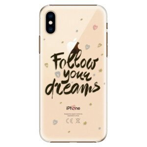 Plastové puzdro iSaprio - Follow Your Dreams - black - iPhone XS