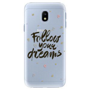Plastové puzdro iSaprio - Follow Your Dreams - black - Samsung Galaxy J3 2017