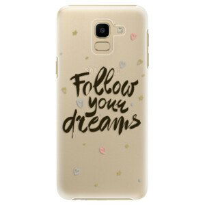 Plastové puzdro iSaprio - Follow Your Dreams - black - Samsung Galaxy J6