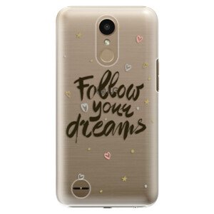 Plastové puzdro iSaprio - Follow Your Dreams - black - LG K10 2017