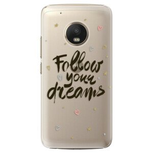 Plastové puzdro iSaprio - Follow Your Dreams - black - Lenovo Moto G5 Plus