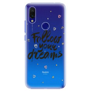 Plastové puzdro iSaprio - Follow Your Dreams - black - Xiaomi Redmi 7