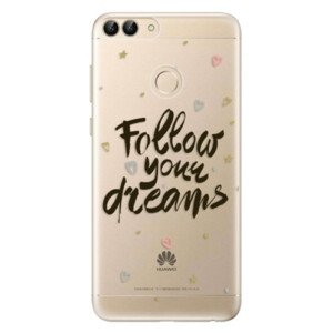 Odolné silikónové puzdro iSaprio - Follow Your Dreams - black - Huawei P Smart