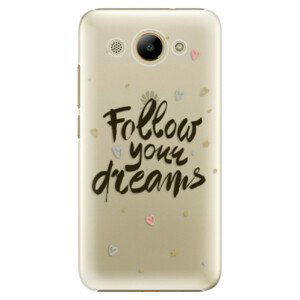 Plastové puzdro iSaprio - Follow Your Dreams - black - Huawei Y3 2017