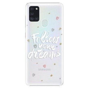 Plastové puzdro iSaprio - Follow Your Dreams - white - Samsung Galaxy A21s