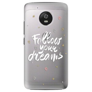 Plastové puzdro iSaprio - Follow Your Dreams - white - Lenovo Moto G5