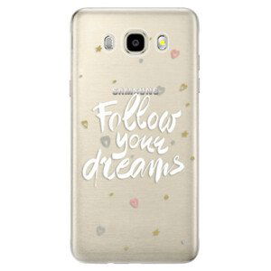 Odolné silikónové puzdro iSaprio - Follow Your Dreams - white - Samsung Galaxy J5 2016
