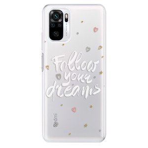 Odolné silikónové puzdro iSaprio - Follow Your Dreams - white - Xiaomi Redmi Note 10 / Note 10S