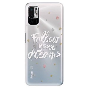 Odolné silikónové puzdro iSaprio - Follow Your Dreams - white - Xiaomi Redmi Note 10 5G