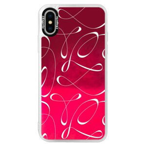 Neónové púzdro Pink iSaprio - Fancy - white - iPhone XS