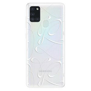 Odolné silikónové puzdro iSaprio - Fancy - white - Samsung Galaxy A21s