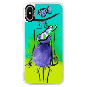 Neónové puzdro Blue iSaprio - Fashion 02 - iPhone XS