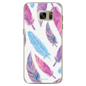 Plastové puzdro iSaprio - Feather Pattern 10 - Samsung Galaxy S7