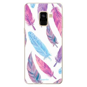 Odolné silikónové puzdro iSaprio - Feather Pattern 10 - Samsung Galaxy A8 2018