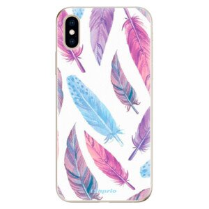 Odolné silikónové puzdro iSaprio - Feather Pattern 10 - iPhone XS