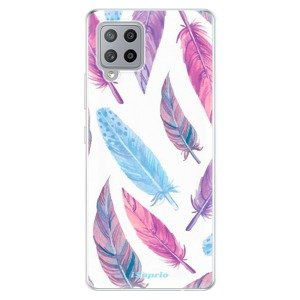 Odolné silikónové puzdro iSaprio - Feather Pattern 10 - Samsung Galaxy A42