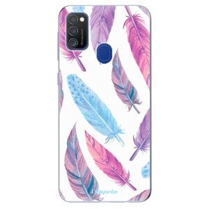 Odolné silikónové puzdro iSaprio - Feather Pattern 10 - Samsung Galaxy M21