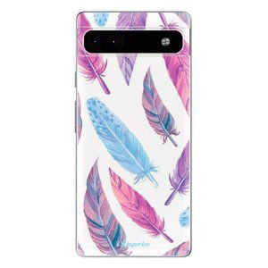 Odolné silikónové puzdro iSaprio - Feather Pattern 10 - Google Pixel 6a 5G