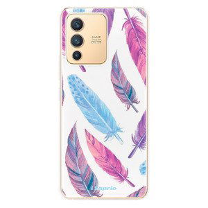 Odolné silikónové puzdro iSaprio - Feather Pattern 10 - Vivo V23 5G