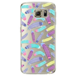 Plastové puzdro iSaprio - Feather Pattern 01 - Samsung Galaxy S6