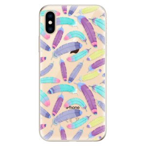 Odolné silikónové puzdro iSaprio - Feather Pattern 01 - iPhone XS