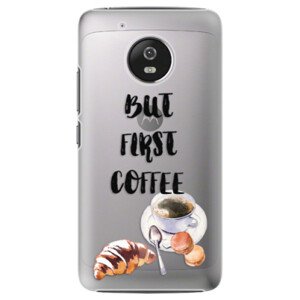 Plastové puzdro iSaprio - First Coffee - Lenovo Moto G5