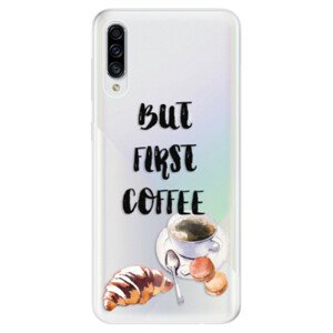 Odolné silikónové puzdro iSaprio - First Coffee - Samsung Galaxy A30s