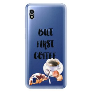 Odolné silikónové puzdro iSaprio - First Coffee - Samsung Galaxy A10