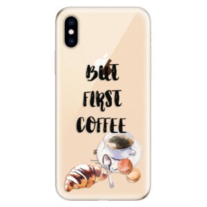 Odolné silikónové puzdro iSaprio - First Coffee - iPhone XS