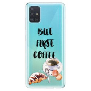 Odolné silikónové puzdro iSaprio - First Coffee - Samsung Galaxy A51