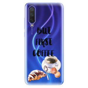 Odolné silikónové puzdro iSaprio - First Coffee - Xiaomi Mi 9 Lite