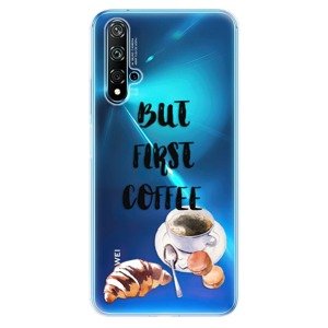 Odolné silikónové puzdro iSaprio - First Coffee - Huawei Nova 5T