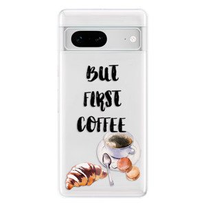 Odolné silikónové puzdro iSaprio - First Coffee - Google Pixel 7 5G