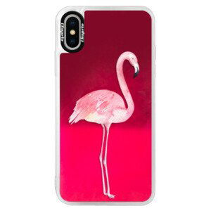 Neónové púzdro Pink iSaprio - Flamingo 01 - iPhone X