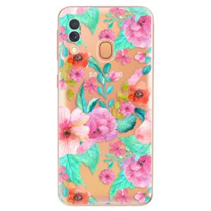 Odolné silikónové puzdro iSaprio - Flower Pattern 01 - Samsung Galaxy A40