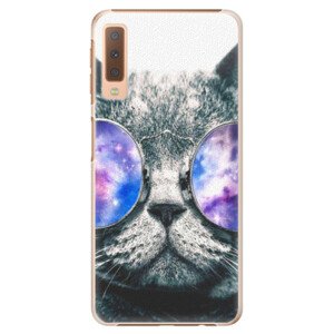 Plastové puzdro iSaprio - Galaxy Cat - Samsung Galaxy A7 (2018)