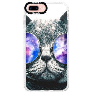 Silikónové púzdro Bumper iSaprio - Galaxy Cat - iPhone 7 Plus