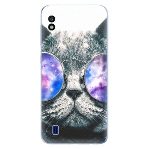 Odolné silikónové puzdro iSaprio - Galaxy Cat - Samsung Galaxy A10