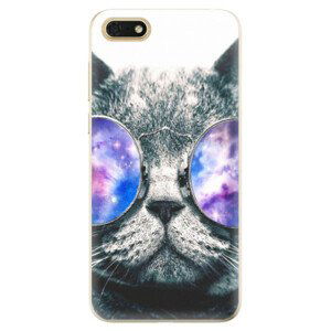 Odolné silikónové puzdro iSaprio - Galaxy Cat - Huawei Honor 7S