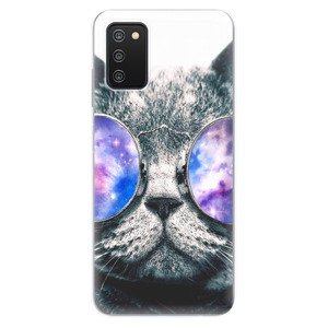 Odolné silikónové puzdro iSaprio - Galaxy Cat - Samsung Galaxy A03s