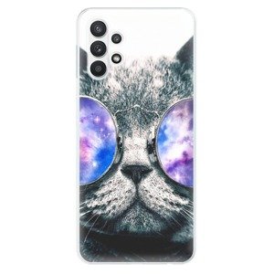 Odolné silikónové puzdro iSaprio - Galaxy Cat - Samsung Galaxy A32 5G