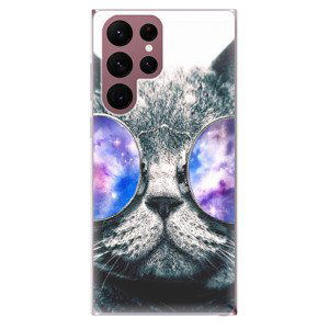 Odolné silikónové puzdro iSaprio - Galaxy Cat - Samsung Galaxy S22 Ultra 5G