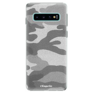 Plastové puzdro iSaprio - Gray Camuflage 02 - Samsung Galaxy S10