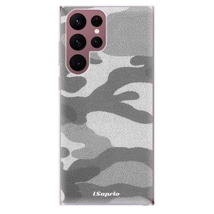 Odolné silikónové puzdro iSaprio - Gray Camuflage 02 - Samsung Galaxy S22 Ultra 5G