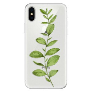 Silikónové puzdro iSaprio - Green Plant 01 - iPhone X