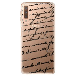 Plastové puzdro iSaprio - Handwriting 01 - black - Samsung Galaxy A7 (2018)