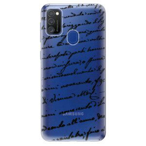 Odolné silikónové puzdro iSaprio - Handwriting 01 - black - Samsung Galaxy M21