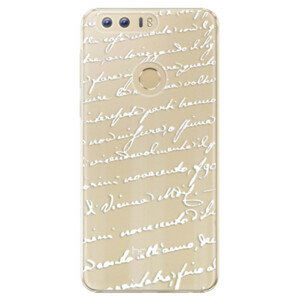 Plastové puzdro iSaprio - Handwriting 01 - white - Huawei Honor 8
