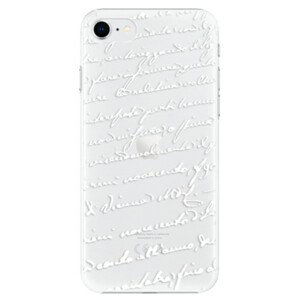 Plastové puzdro iSaprio - Handwriting 01 - white - iPhone SE 2020