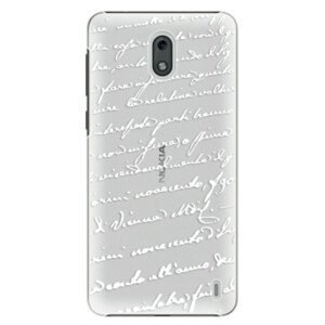 Plastové puzdro iSaprio - Handwriting 01 - white - Nokia 2